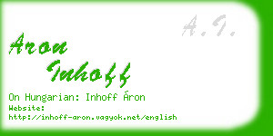 aron inhoff business card